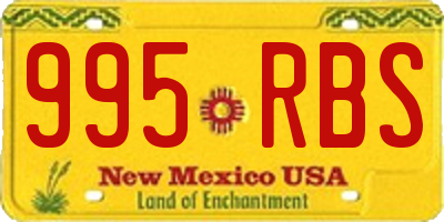 NM license plate 995RBS