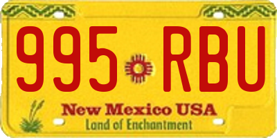 NM license plate 995RBU