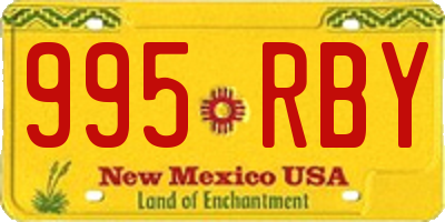 NM license plate 995RBY