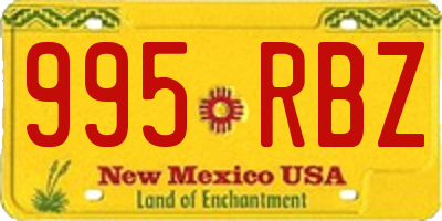 NM license plate 995RBZ