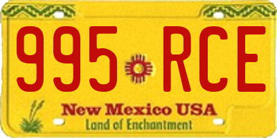 NM license plate 995RCE