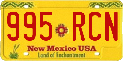 NM license plate 995RCN