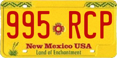 NM license plate 995RCP