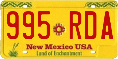 NM license plate 995RDA