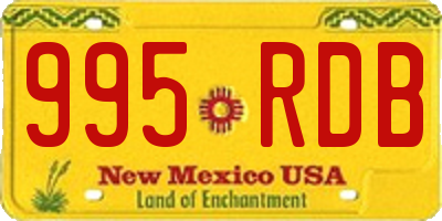 NM license plate 995RDB
