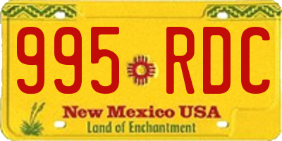 NM license plate 995RDC
