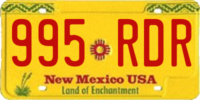 NM license plate 995RDR