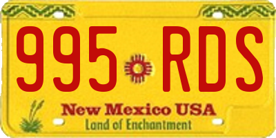 NM license plate 995RDS