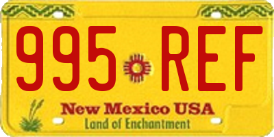 NM license plate 995REF