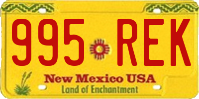 NM license plate 995REK