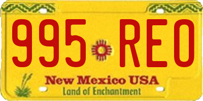 NM license plate 995REO