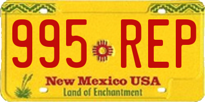 NM license plate 995REP