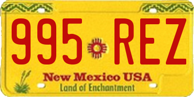 NM license plate 995REZ