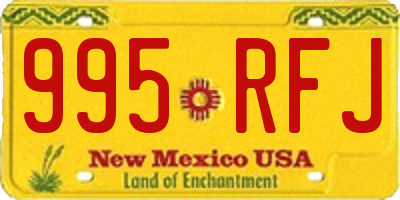 NM license plate 995RFJ