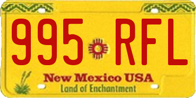 NM license plate 995RFL