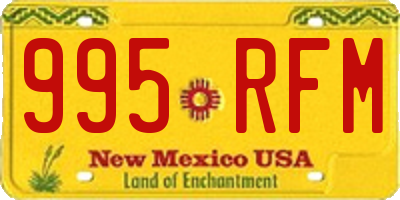 NM license plate 995RFM