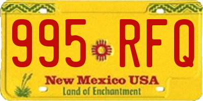 NM license plate 995RFQ