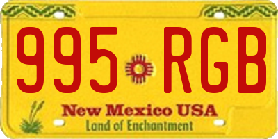 NM license plate 995RGB