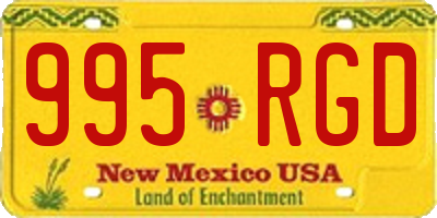 NM license plate 995RGD