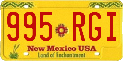 NM license plate 995RGI
