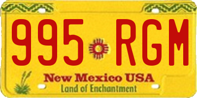 NM license plate 995RGM