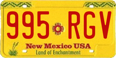 NM license plate 995RGV
