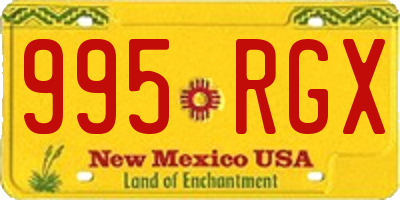 NM license plate 995RGX