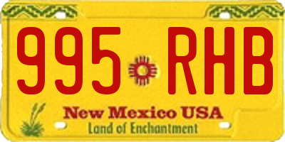 NM license plate 995RHB