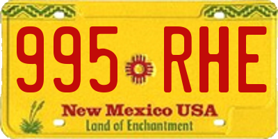 NM license plate 995RHE