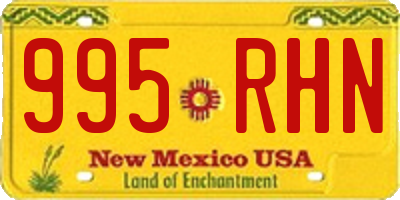 NM license plate 995RHN