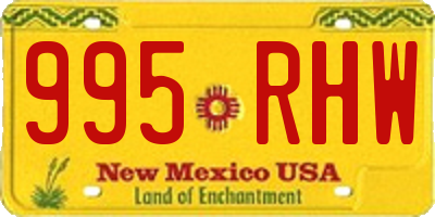 NM license plate 995RHW