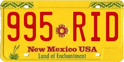 NM license plate 995RID