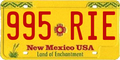 NM license plate 995RIE