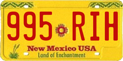NM license plate 995RIH
