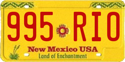 NM license plate 995RIO