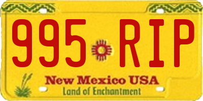 NM license plate 995RIP