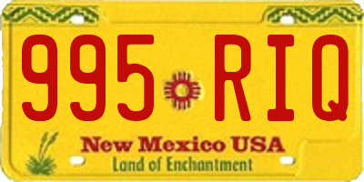 NM license plate 995RIQ