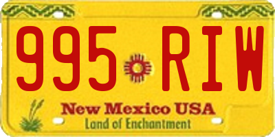 NM license plate 995RIW