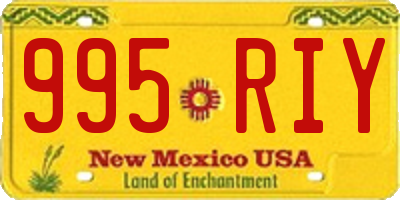 NM license plate 995RIY