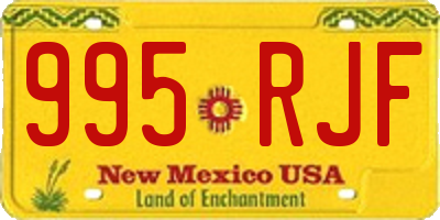 NM license plate 995RJF