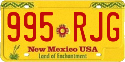 NM license plate 995RJG