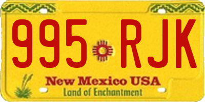 NM license plate 995RJK