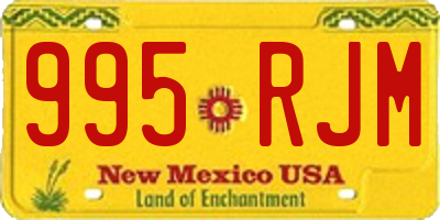 NM license plate 995RJM