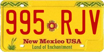 NM license plate 995RJV