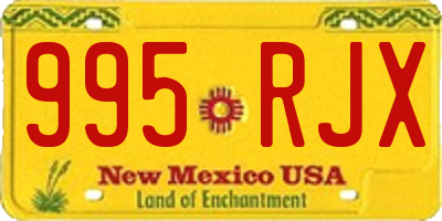 NM license plate 995RJX