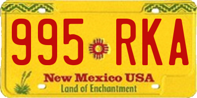 NM license plate 995RKA
