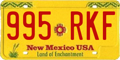 NM license plate 995RKF