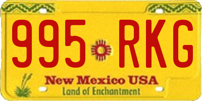 NM license plate 995RKG