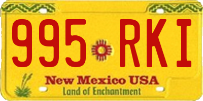 NM license plate 995RKI