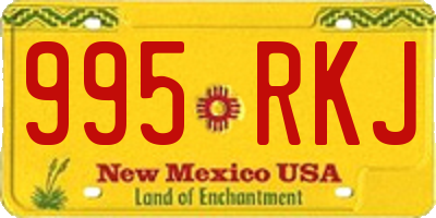 NM license plate 995RKJ